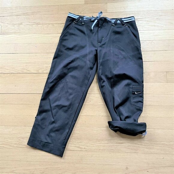 Nike Women Pants 100% Polyester convertible roll up Adjustable Waist Blue Small - Picture 6 of 12